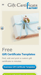 Mobile Screenshot of giftcertificatefactory.com